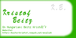 kristof beitz business card